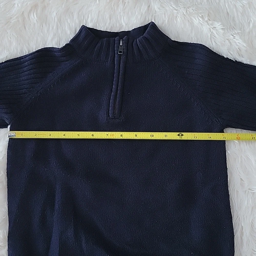 Gymboree Navy Quarter Zip Pullover Sweater Boys Size 7/8